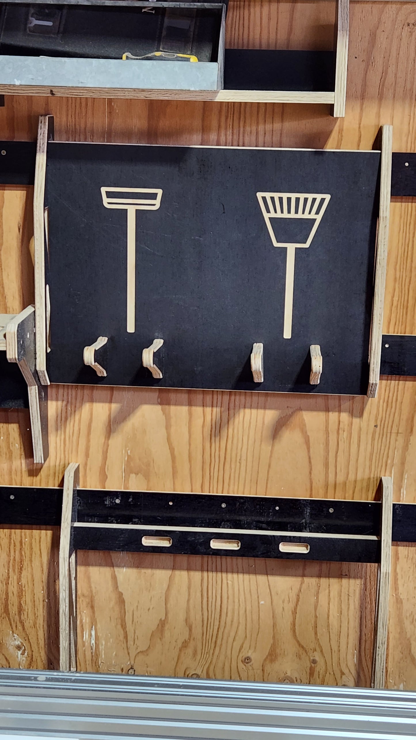 Broom and lawn rake